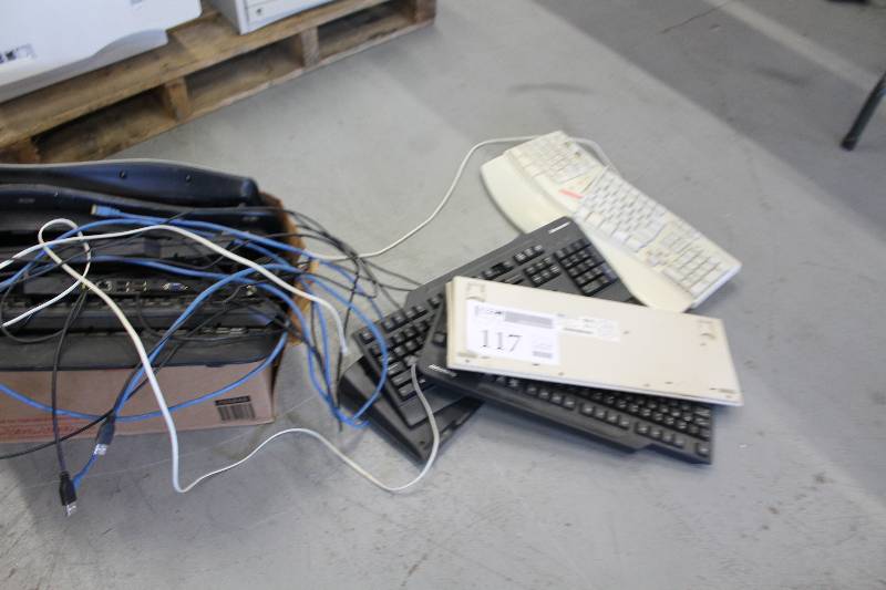 lot 117 image: Box Lot of Computer Keyboards
