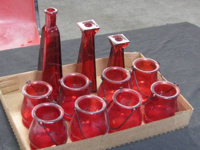 Ruby Red Candle Holders