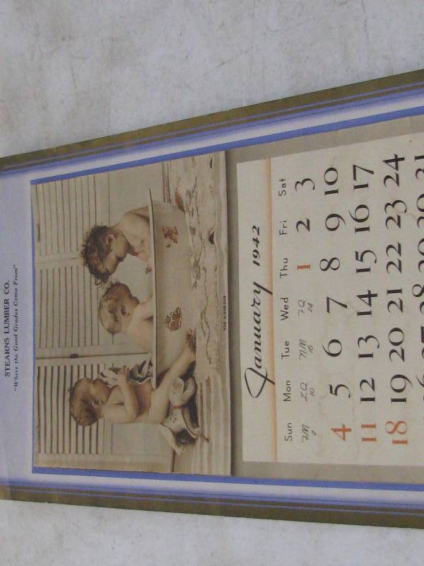 1942 Stearns Lumber Calendar