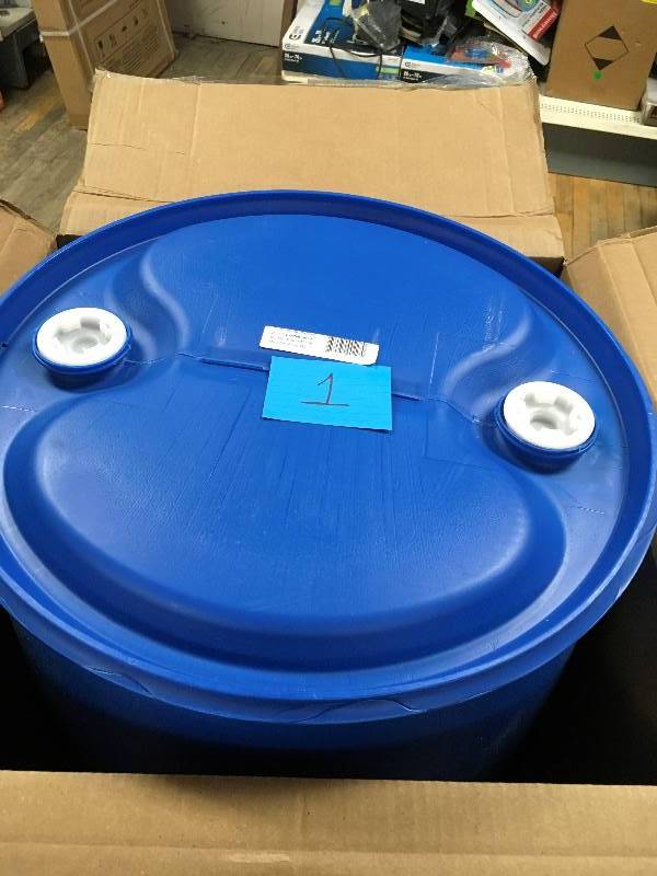 55 Gal. Blue Industrial Plastic Drum not used