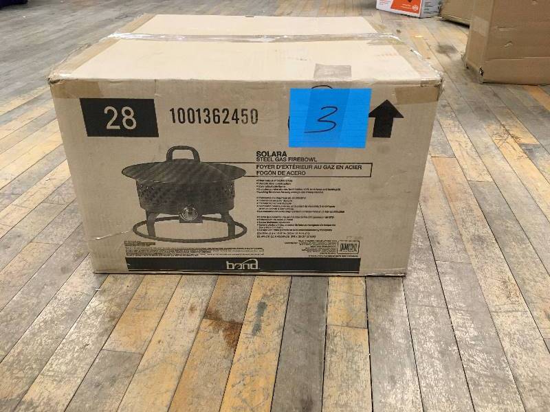 Bond Solara Steel Gas Firebowel not used