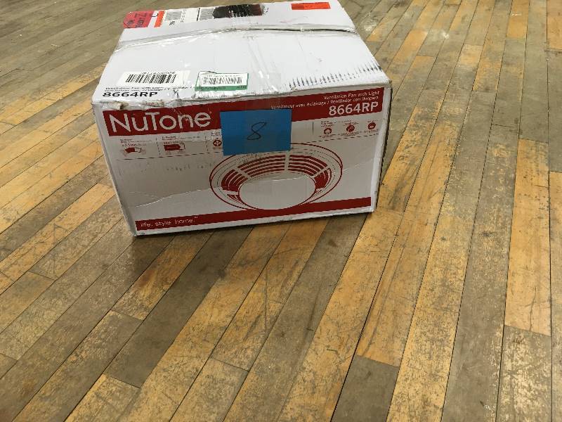 Broan NuTone Decorative Bathroom Fan with Light open box not used