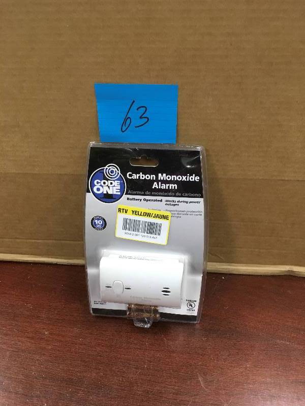 Code One Battery Operated Carbon Monoxide Alarm not used