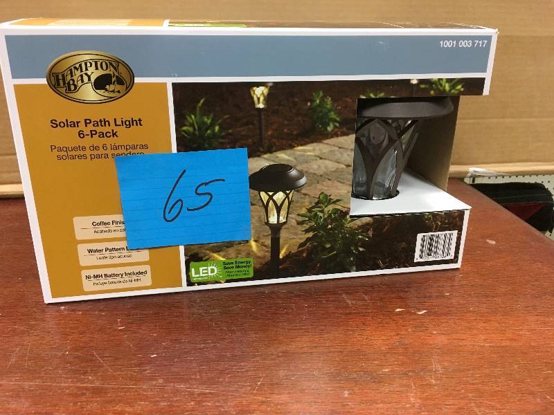 Hampton Bay  Solar Path Light- 6 Pack  Coffee Finish