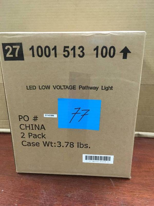 Hampton Bay LED Low Voltage Pathway Light Black Finish- Lot of 2 new
