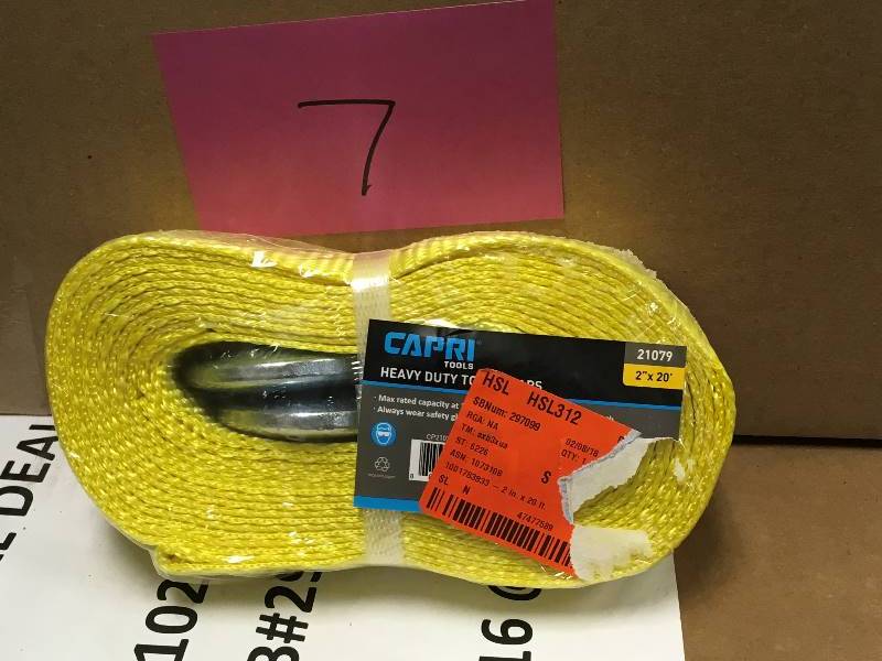 lot 7 image: Capri Heavy Duty Tow Strap 2 x 20 new