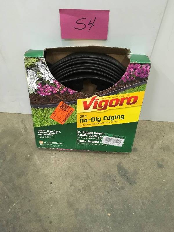 lot 54 image: Vigoro 20 ft No-Dig Landscape Edging Kit, Black