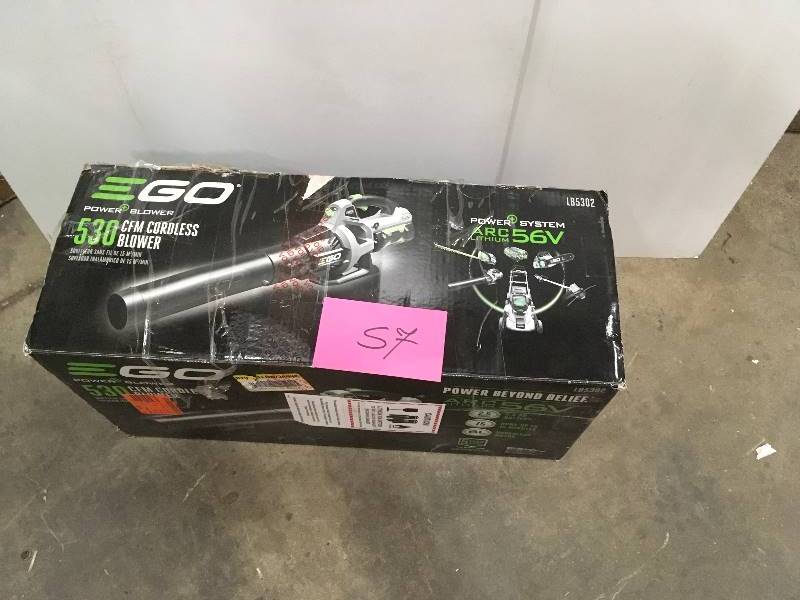 lot 57 image: EGO 110 MPH 530 CFM Variable-Speed Turbo 56 Volt Lithium-Ion Cordless Electric Blower with 2.5 Ah Battery and Charger Included