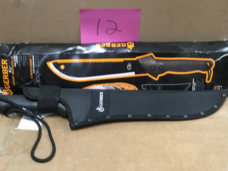 lot 12 image: Gerber Gator Machete Jr. Dual Blade  Sheath