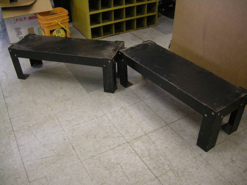 lot 56 image: 2 Metal Cabinet Stands