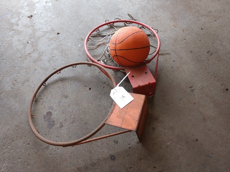 lot 26 image: Basketball Hoops (2) and Basketball
