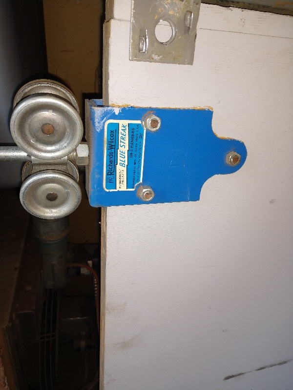 lot 35 image: Industrial Sliding Door w Sliding Rail