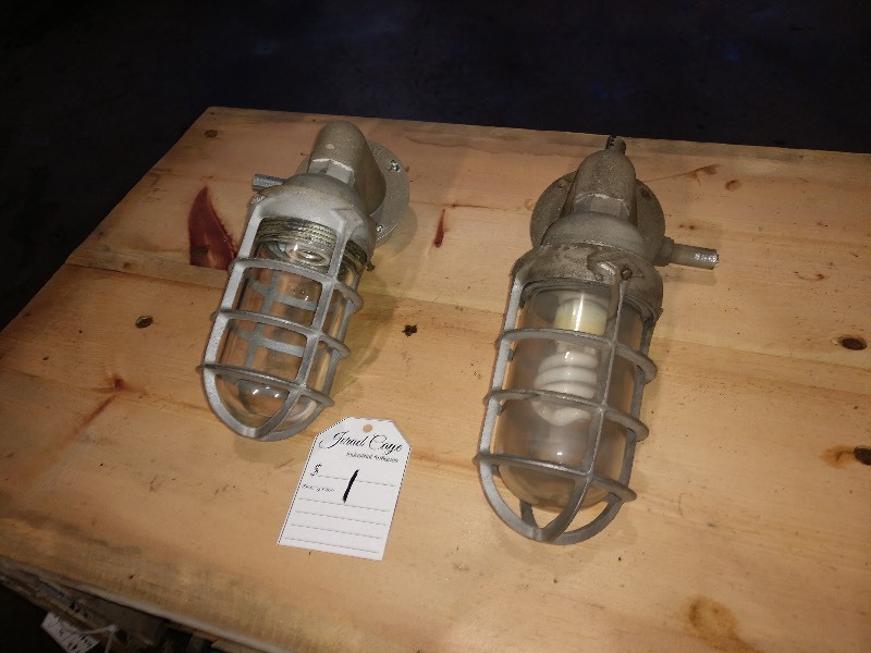 lot 50 image: Multi Explosion Proof Industrial Caged Lights (2)