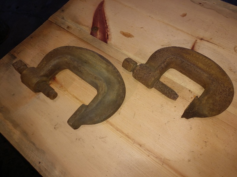 lot 62 image: JH Williams & Co Heavy Service C-Clamp and Armstrong Heavy Duty C-Clamp