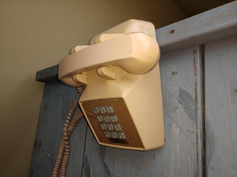 lot 92 image: Vintage Tan Stromberg-Carlson Push Button Telephone