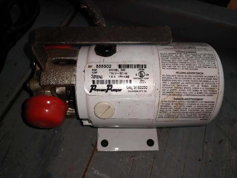lot 103 image: Portable Proven Pumps Pony Transfer Pump Model 360