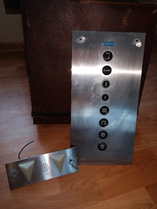 lot 132 image: Elevator Panel and Elevator UpDown Indicator (Salvaged)