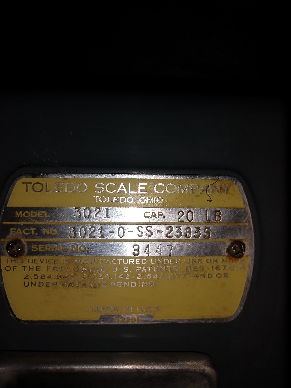 lot 135 image: Vintage Toledo Speedweigh Scale Model 3021 Salvaged From Pillsbury A-Mill, Minneapolis, MN