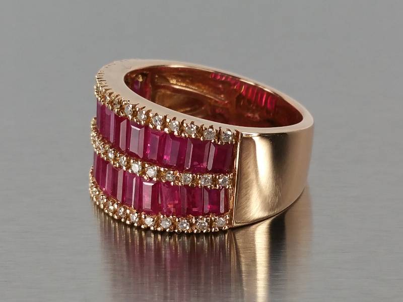 Ruby and Diamond Ring in 14k Gold