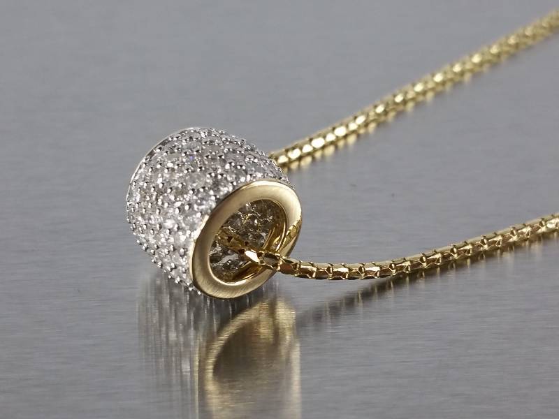 Diamond Slide Pendant in 14k Gold