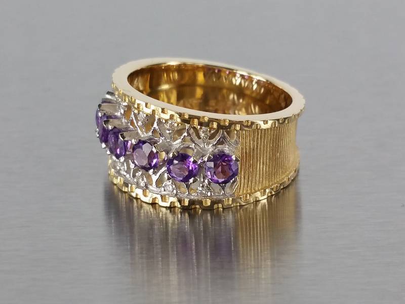 Amethyst Ring in 14k Gold