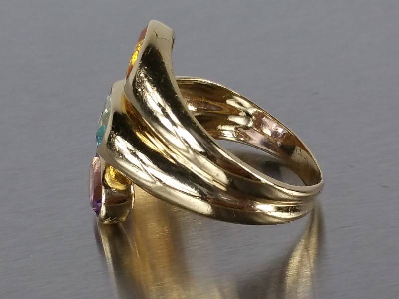 Multi-Gem Ring in 14k Gold