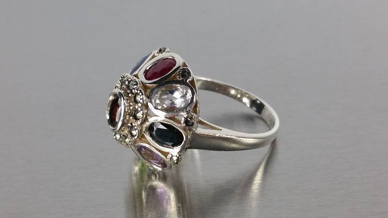 Multi-Gem Designer Ring