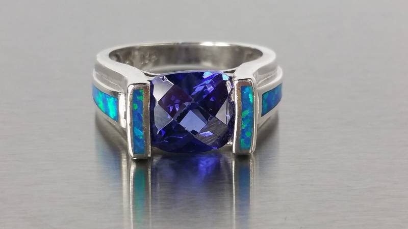 Tanzanite and Opal Ring