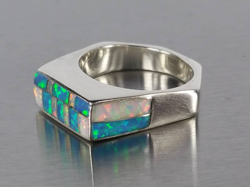 Opal Inlaid Estate Ring