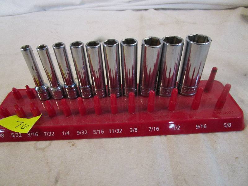 lot 76 image: Sk 14 inch Deep Sockets 316th- 916th