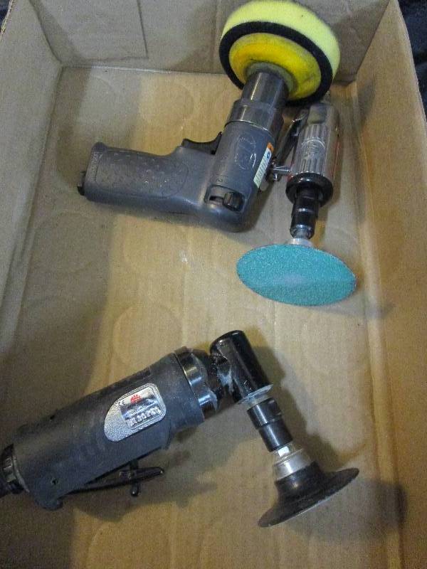 lot 130 image: 2 MAC  Air Sander and 1 Ingersoll-Rand air polisher  Model 317 High Speed Sander