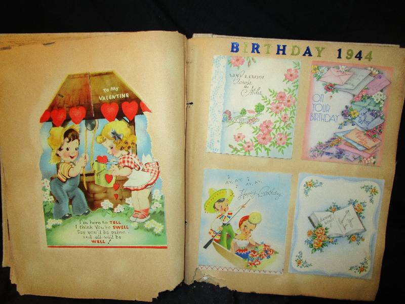 Scrapbook Full of Old Valentines