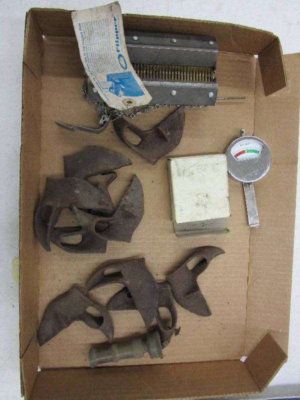 Antique Machinery Teeth, Belt Pressure Plate and Gauge