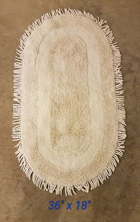 3-White Rugs  38 x 24, 36 x 18, 33 x 17