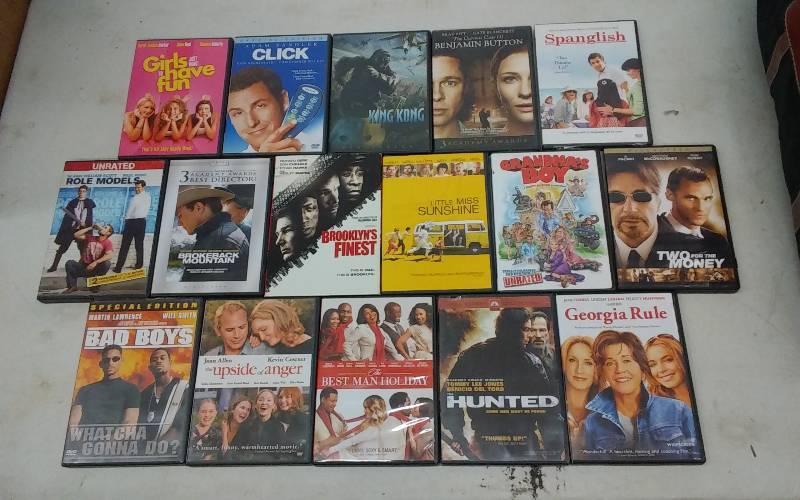 Lot Of 5 PG Rated & 11 RNR Rated DVDs