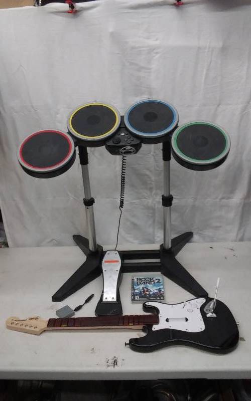 Rock Band Electric Drums, Guitar & Rock Band Video. Game For Play Station 3