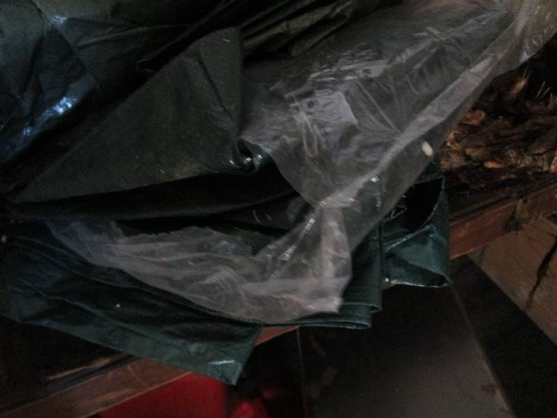 lot 146 image: Several Poly Tarps & Canvas Covers