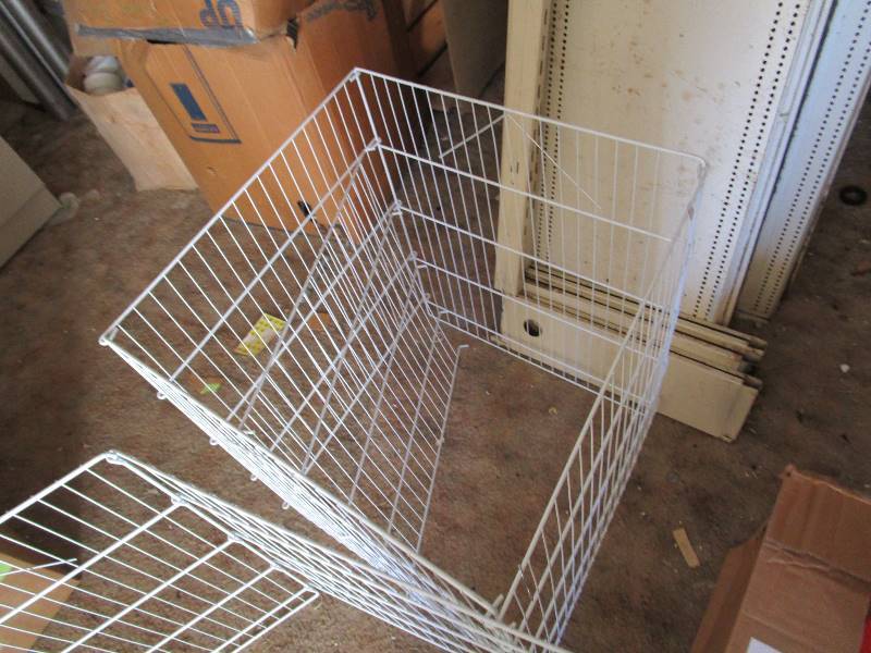 lot 147 image: Store Shelving, Wire Baskets