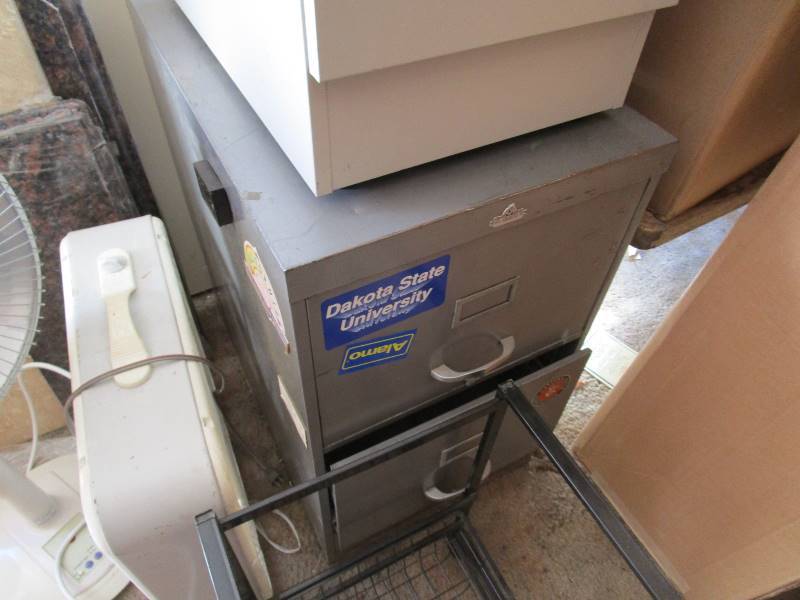 lot 148 image: (2) File Cabinets, Fan, Heater