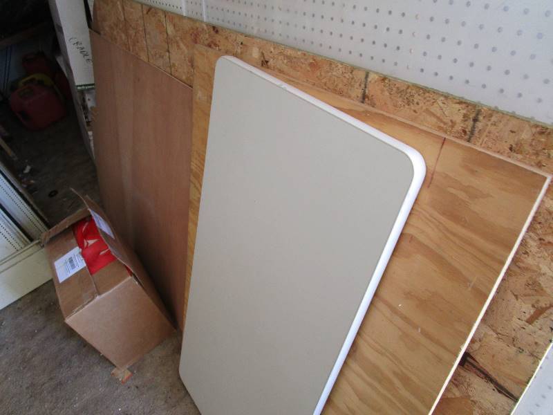 lot 152 image: Misc. Peg Board, Plywood, Plexi Glass