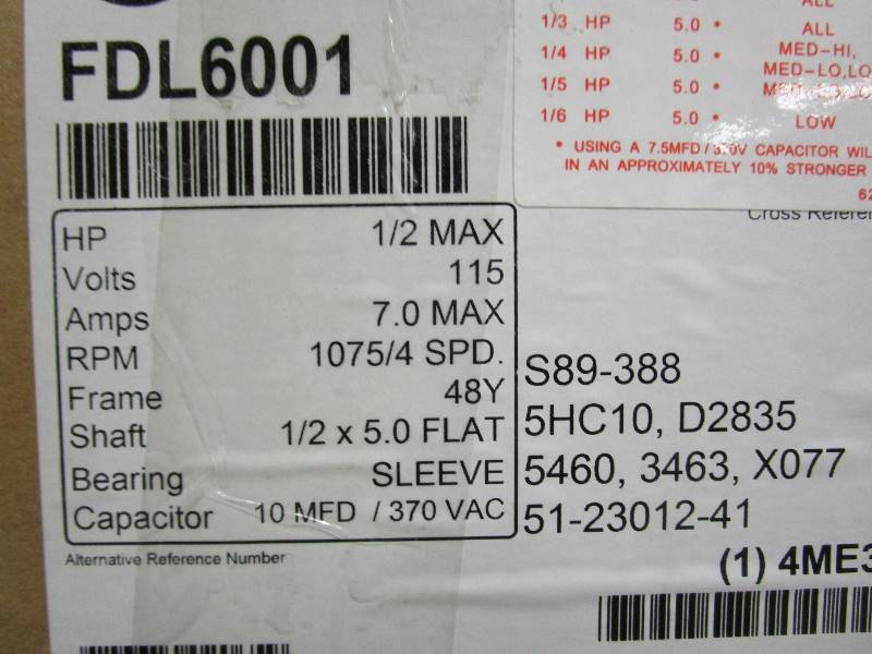 lot 62 image: HVAC Parts & Electric Motors