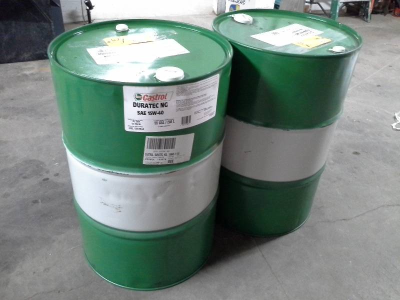 lot 1 image: Two - 55 Gallon Drums of Castrol Duratec NGL SAE 15W40