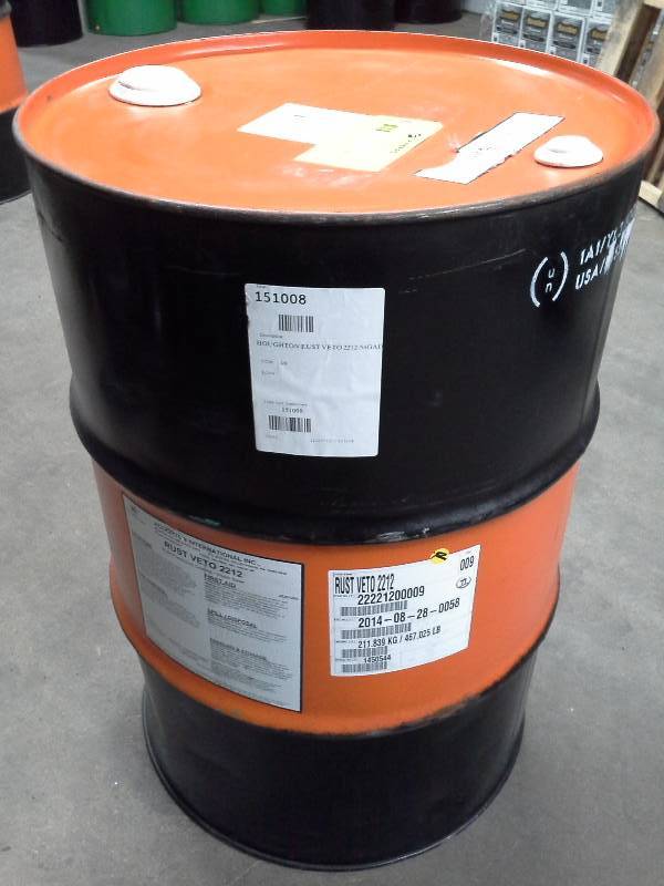 lot 9 image: One Drum of Houghton Rust Veto 2212 Synthetic Aqueous Base Rust Preventive
