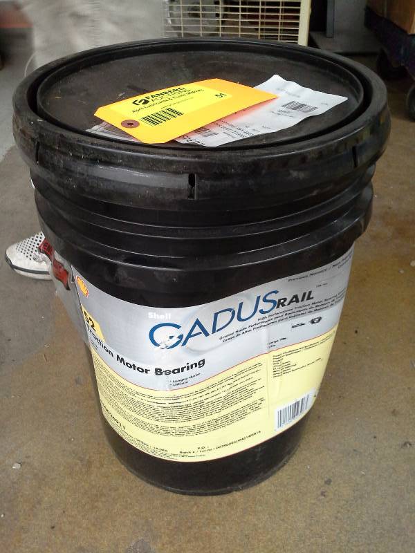 lot 51 image: Five Gallons of Shell Gadus Rail Traction Motor Bearing Grease