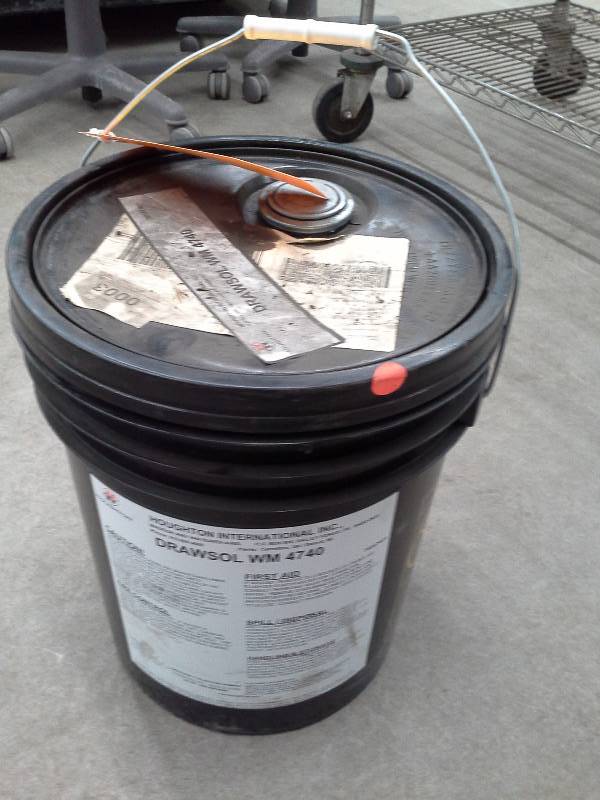 lot 35 image: Five Gallons of Houghton Drawsol WM 4740 Heavy-Duty Water Soluble Synthetic Lubricant