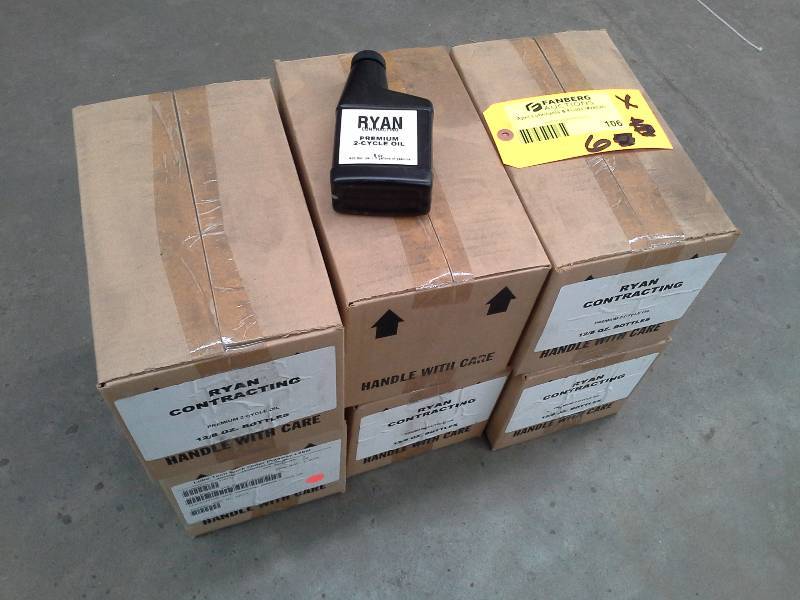 lot 106 image: Six Cases of Ryan Contracting Premium 2-Cycle Oil