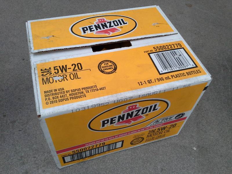 lot 117 image: One Case of Pennzoil SAE 5W-20 Motor Oil