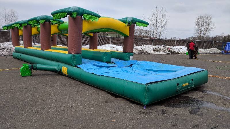 lot 49 image: 2 Lane Tropical Slip N Slide With Pool - 40x10x10