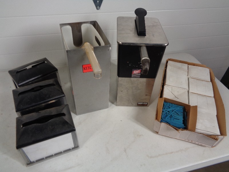 lot 117 image: Dispensers, Napkin Holders, Etc