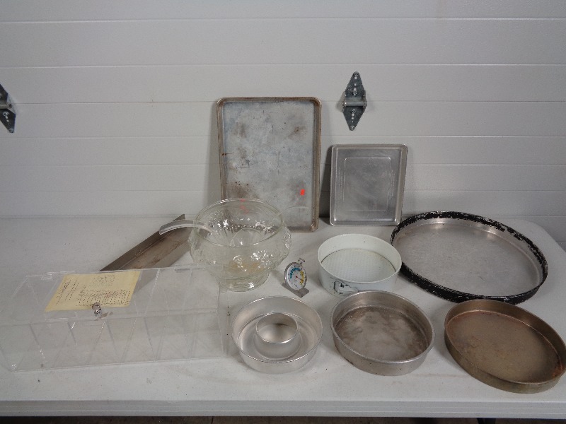 lot 121 image: Pans, Punch Bowl, Etc